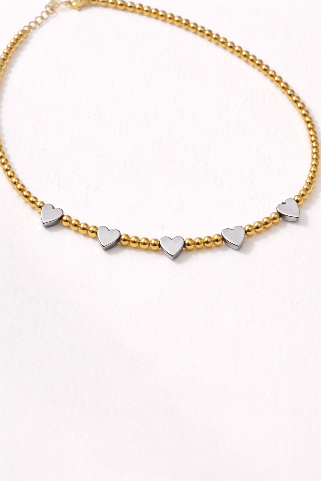 Auzza Amour Mini Heart Gold Chain Necklace