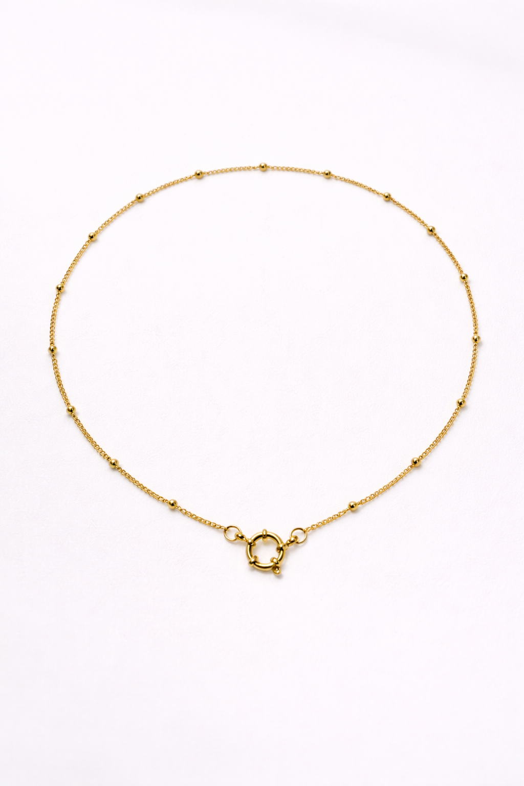 Auzza Core Halo Dot Gold Chain Necklace