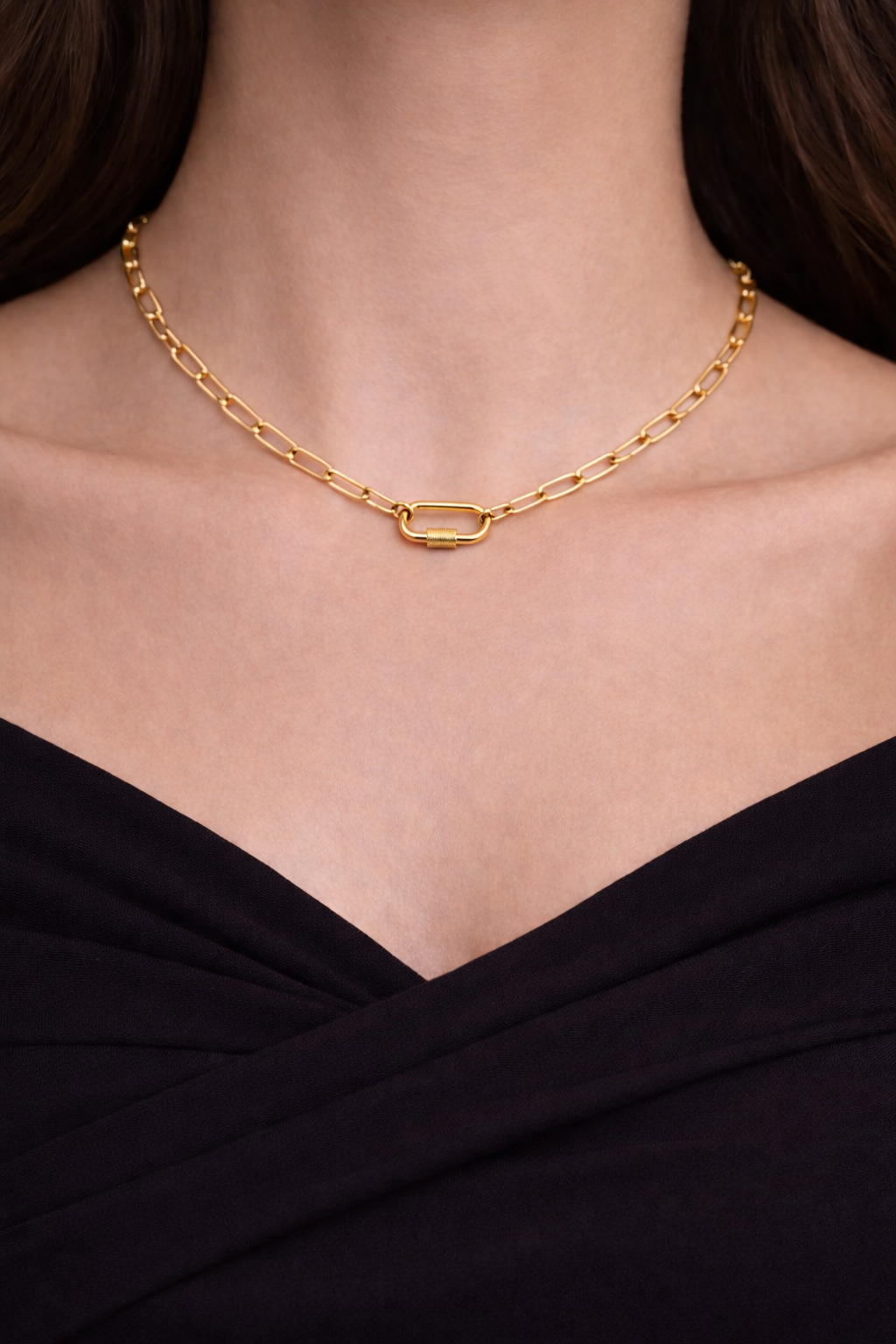 Auzza Core Gold Link Chain Necklace