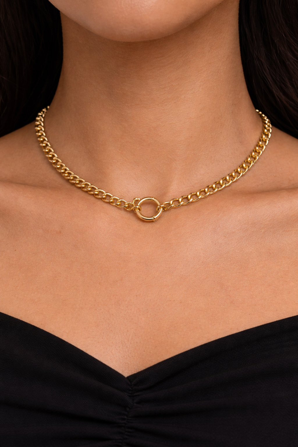 Auzza Core Rotate Gold Link Necklace