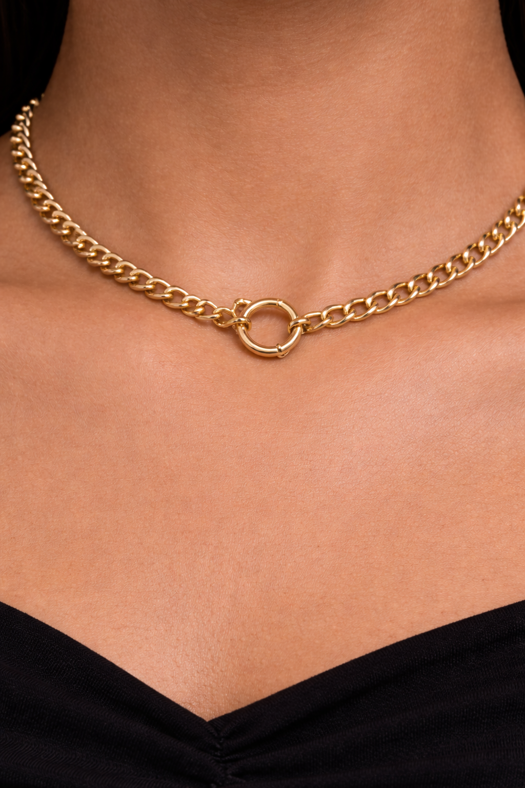 Auzza Core Rotate Gold Link Necklace