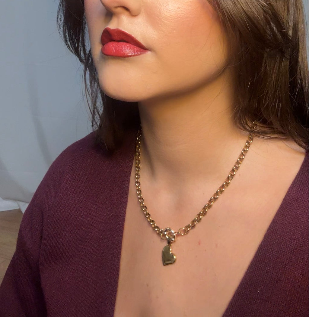 Auzza Charm Gold Obscure Heart